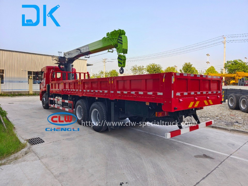 Dongfeng 6x4 12-ton 6-section Boom Straight Arm Truck-mounted Crane factory